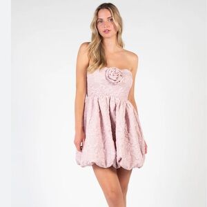 Strapless Pink Tea Party Dress
